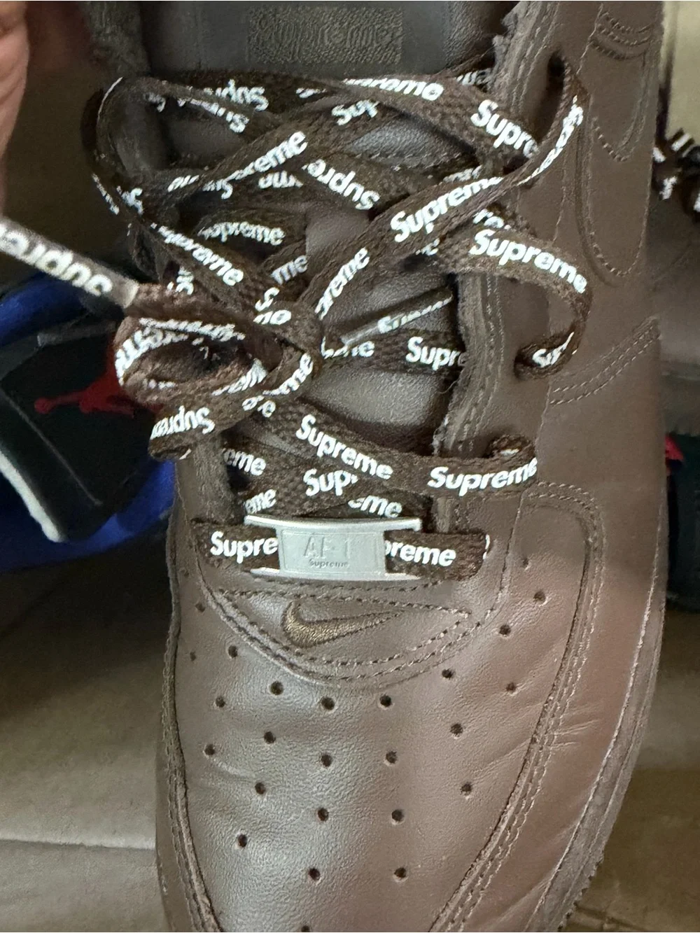 Supreme Kids Brown Low-Top Sneakers